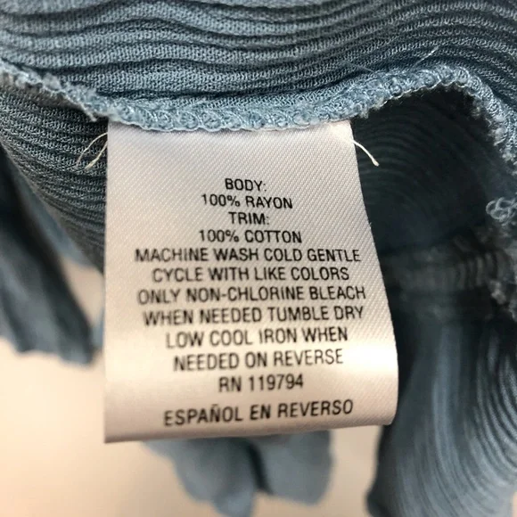 Style & Co 3/4 ruffle sleeve Boho top Size Large - Picture 6 of 6